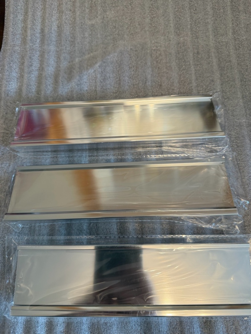 Stainless Steel name tag trays - Set of 3